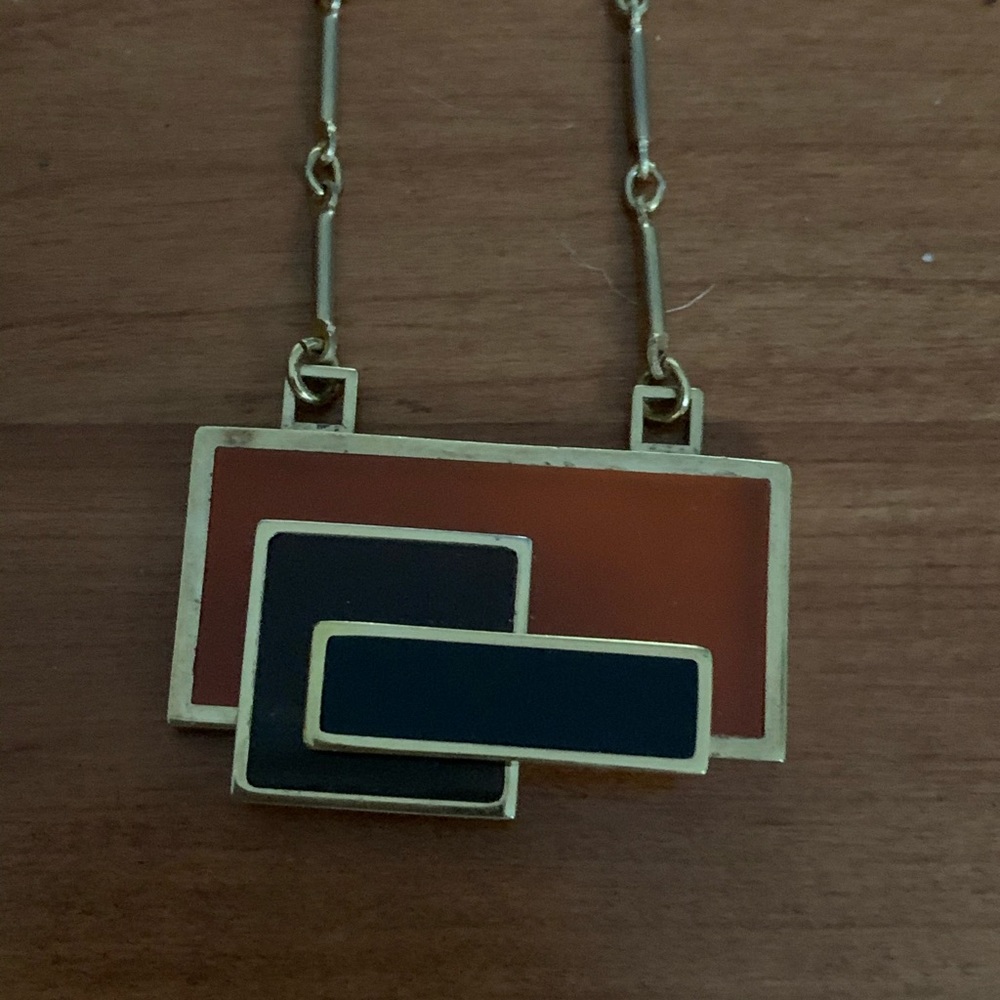 Necklace in the style of Piet Mondrian